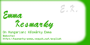 emma kesmarky business card